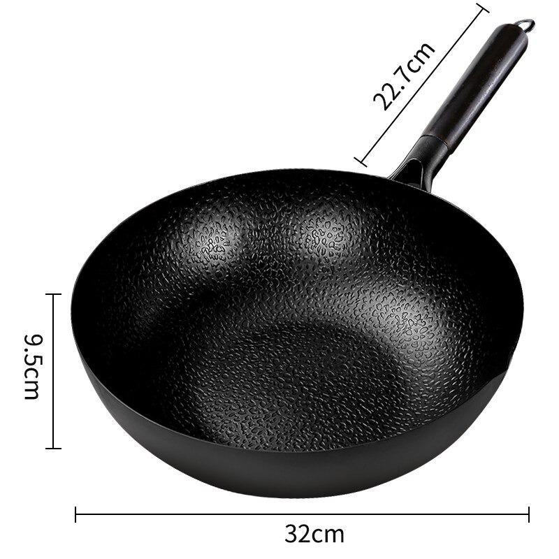 Le Haku koolstofstaal wok 32 cm inductie schoonmaken na gebruik