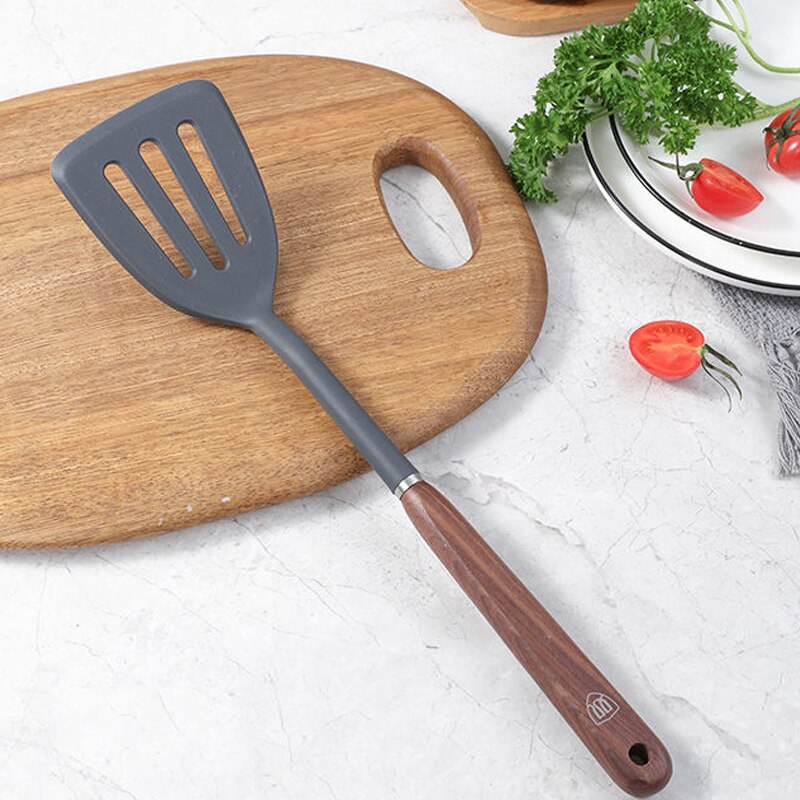 Le Hisato hittebestendig siliconen wok spatels set 3-delig kleurdetail