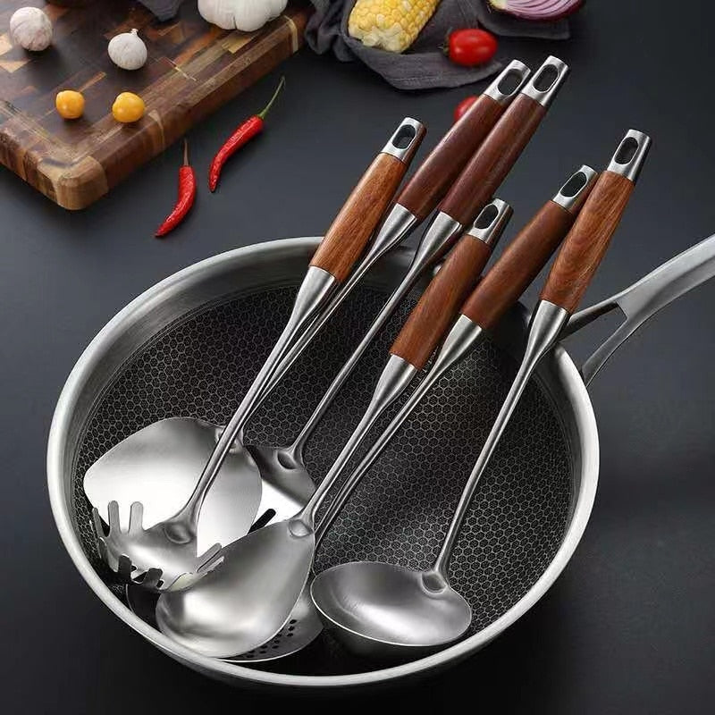 Le Mokano rvs wok keukengerei set – verpakking en leveringsomvang