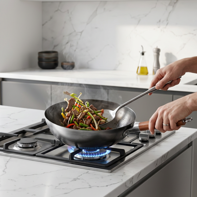 Le Rinaki smeedijzeren wok inductie volledig productoverzicht duurzaam