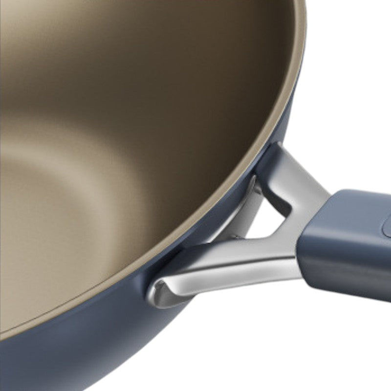 Le Maroki smeedijzeren wok antiaanbaklaag productdetail rand