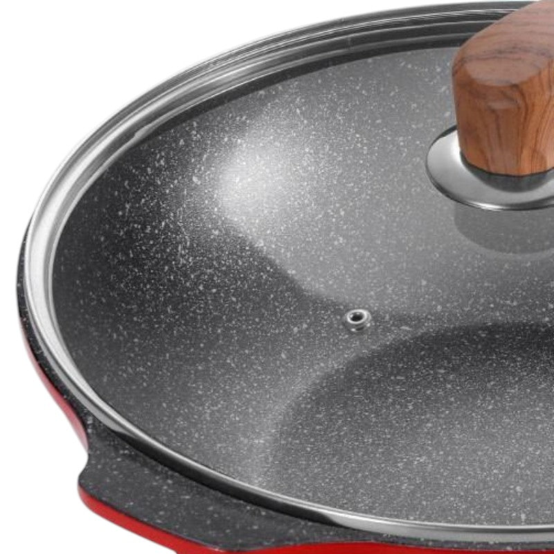 Le Murano wok met deksel pfas vrij geschikt voor inductie
