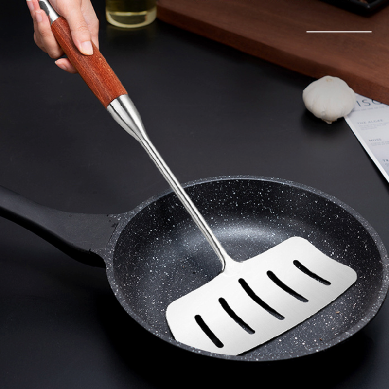 Le Mishio rvs wok spatel verpakking en volledige leveringsomvang