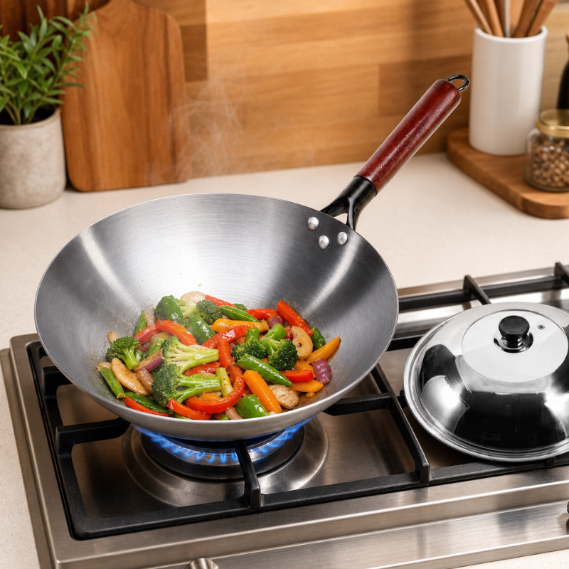 Le Pankon – Traditionele koolstofstaal wokpan
