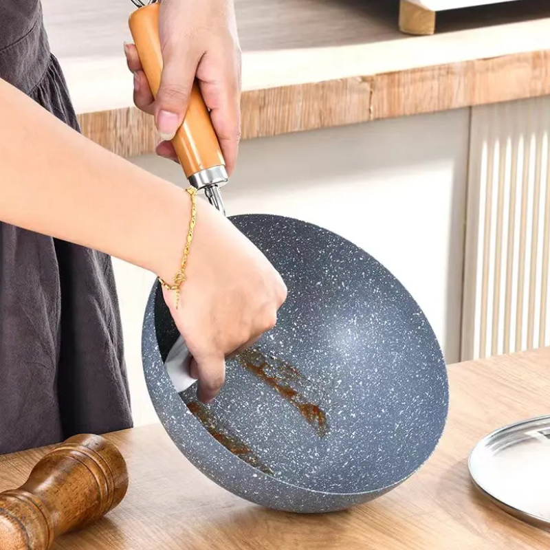 Le Sanome mini wok inductie maatindicatie compact formaat aanrecht