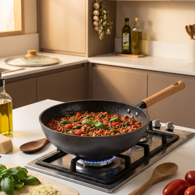 Le Kuroha koolstofstaal wok inductie verpakking en leveringsomvang