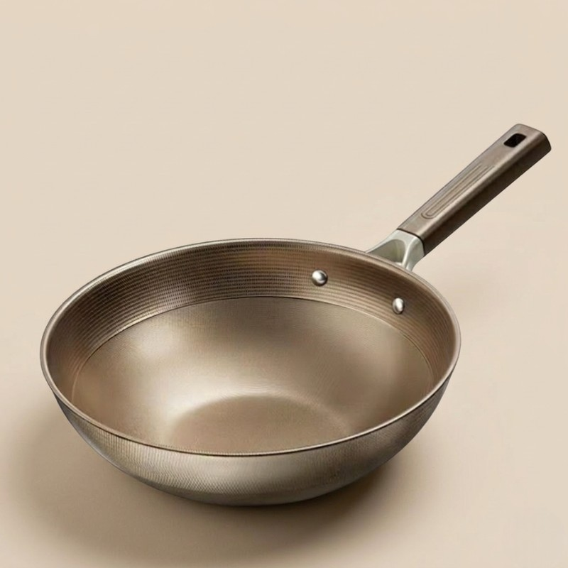 Le Hanori multi ply lagenstructuur inductie wok detailfoto