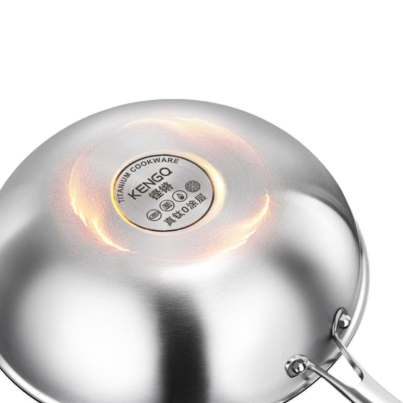 Le Tsumio rvs titanium wok reinigen afwasbaar materiaal