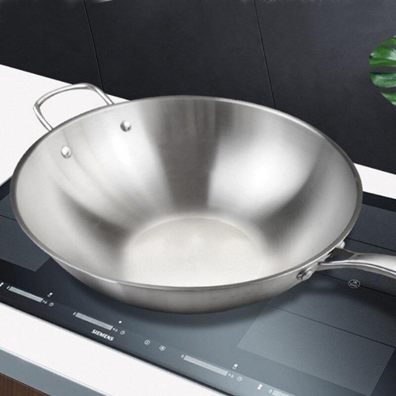 Le Kaimon rvs wok zonder coating met leveringsomvang en doos