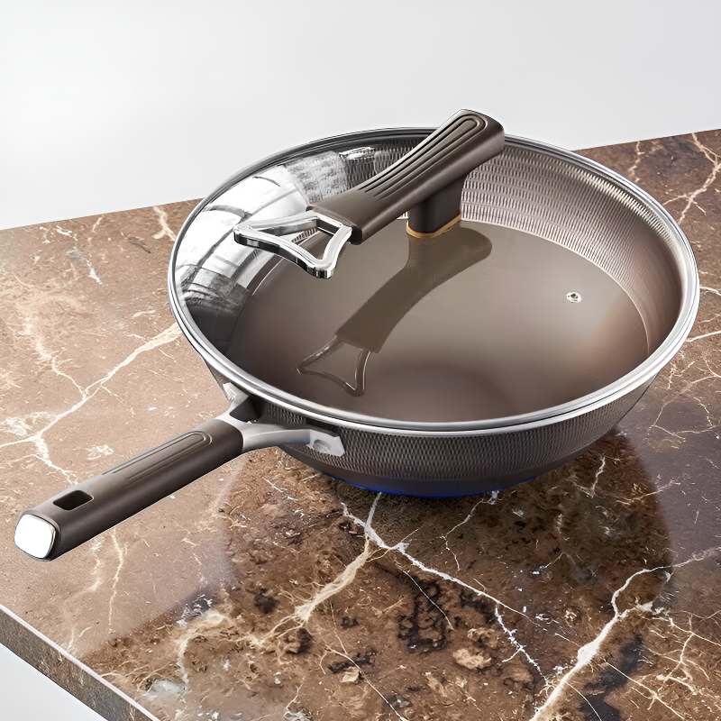Le Hanori inductie wok multi ply op inductiekookplaat actief