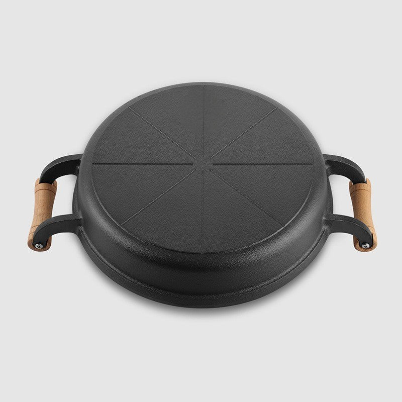 Le Gamaksan gietijzeren wok hapjespan met deksel compleet in originele verpakking